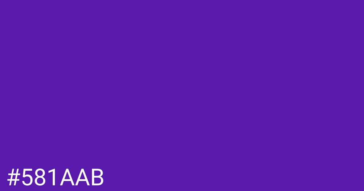 Hex color #581aab graphic