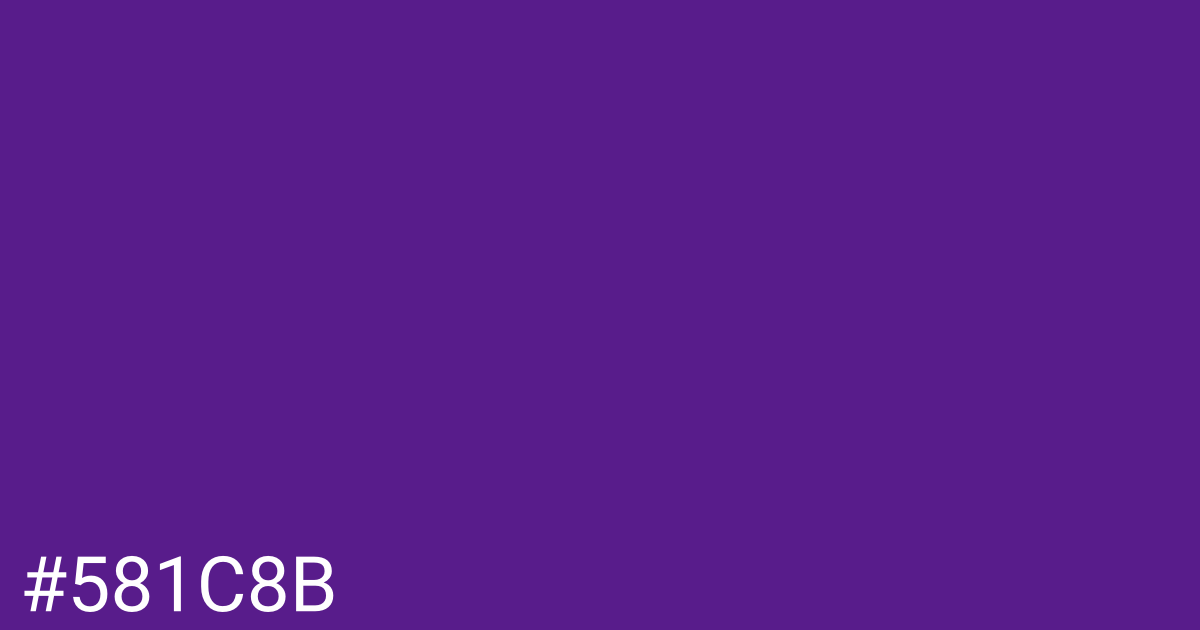 Hex color #581c8b graphic