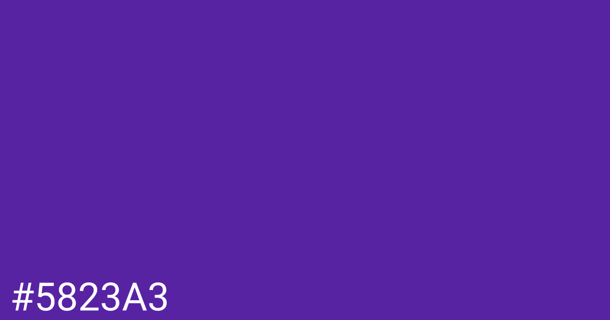 Hex color #5823a3 graphic