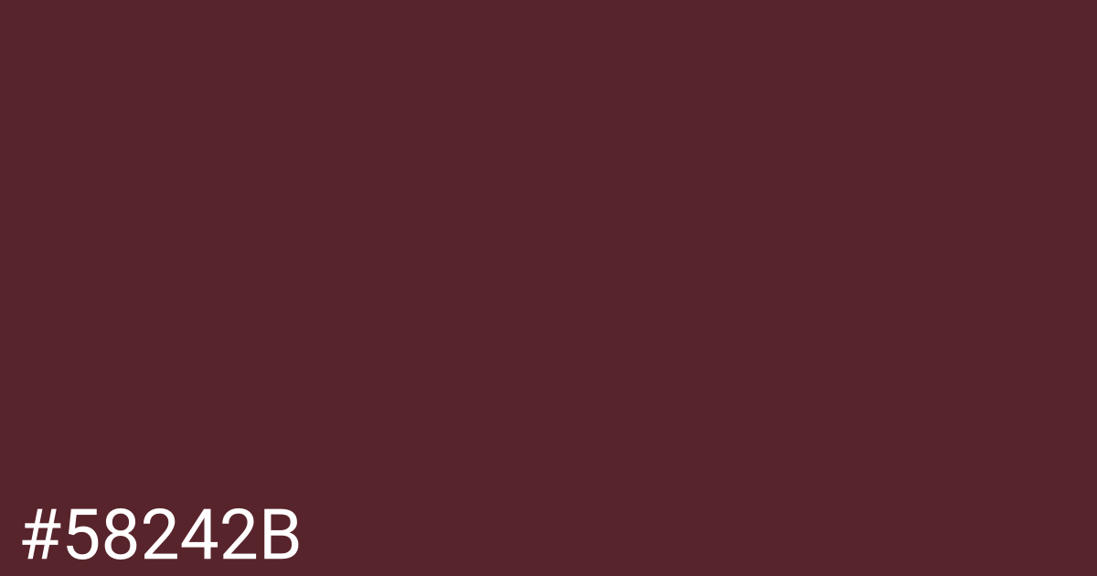 Hex color #58242b graphic