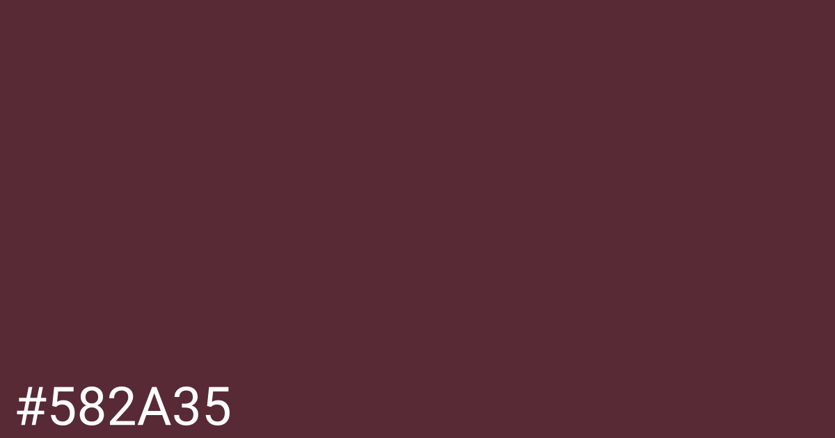 Hex color #582a35 graphic