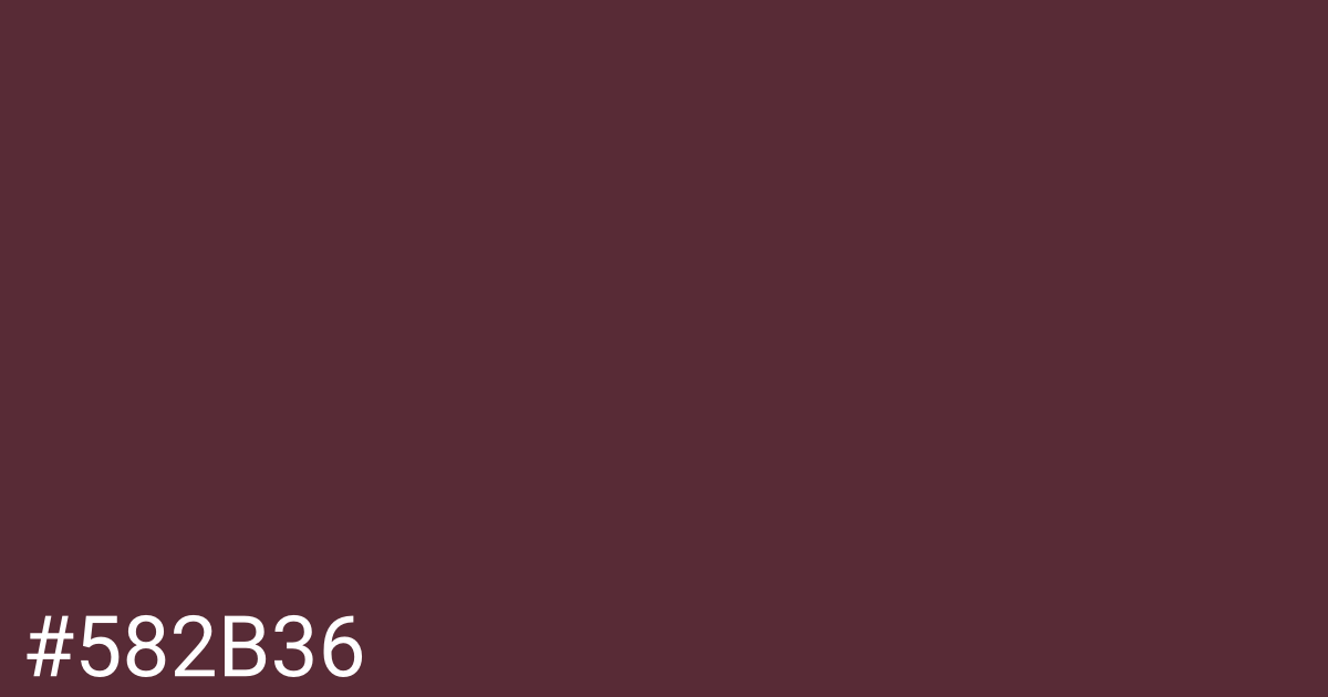 Hex color #582b36 graphic