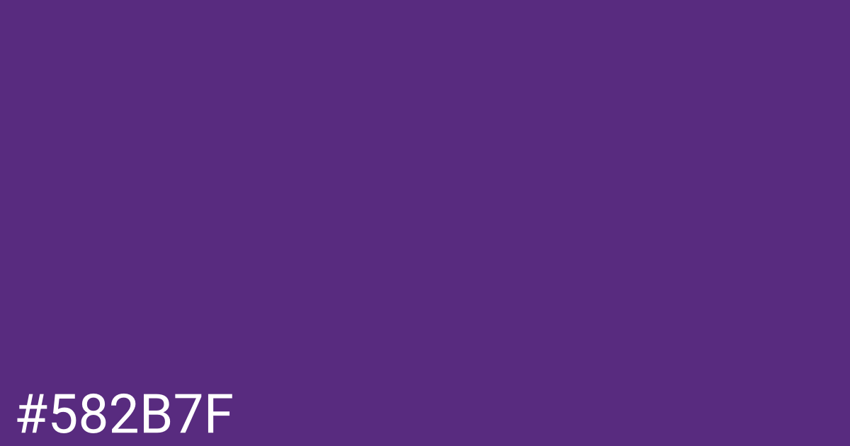 Hex color #582b7f graphic