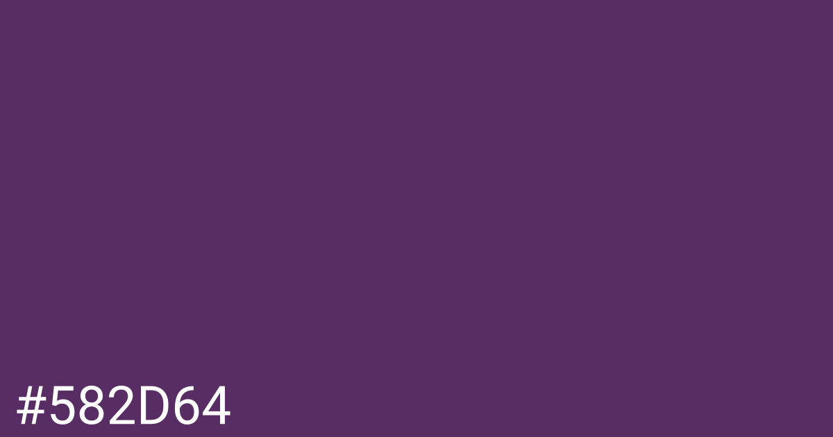 Hex color #582d64 graphic