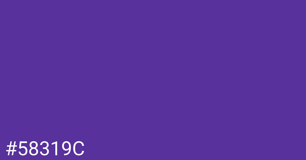Hex color #58319c graphic