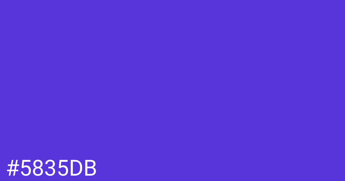 Hex color #5835db graphic