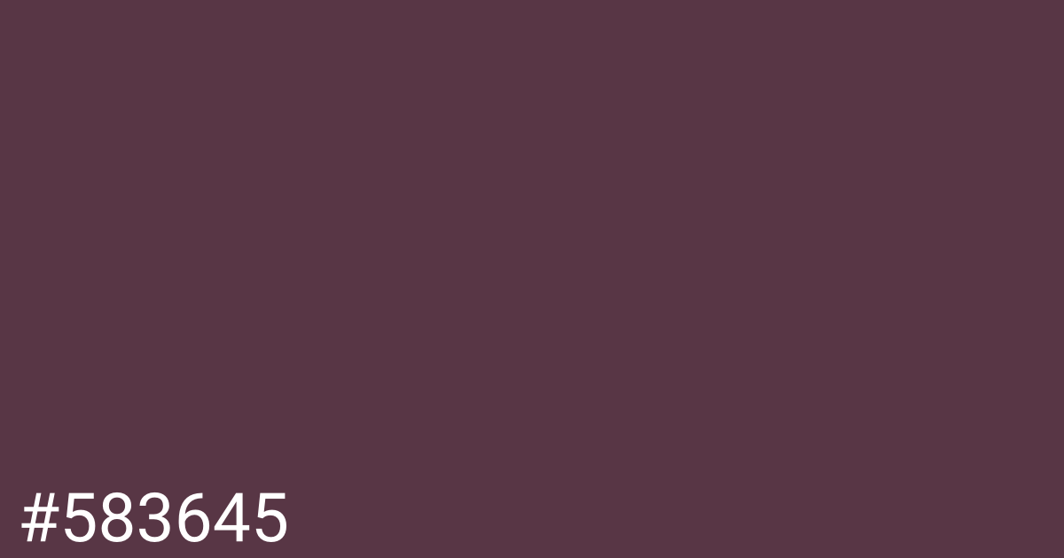 Hex color #583645 graphic