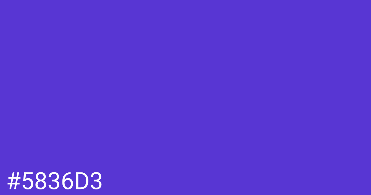 Hex color #5836d3 graphic