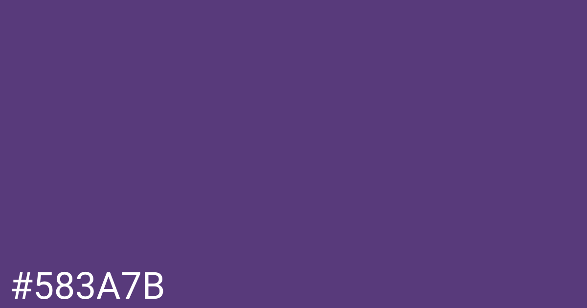 Hex color #583a7b graphic