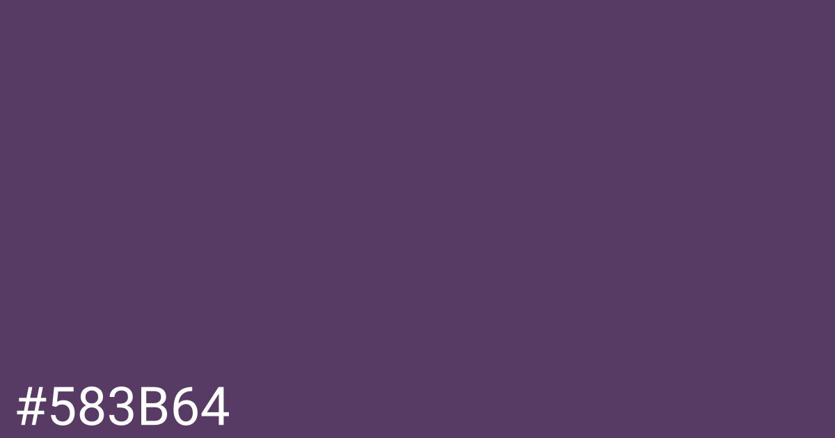 Hex color #583b64 graphic