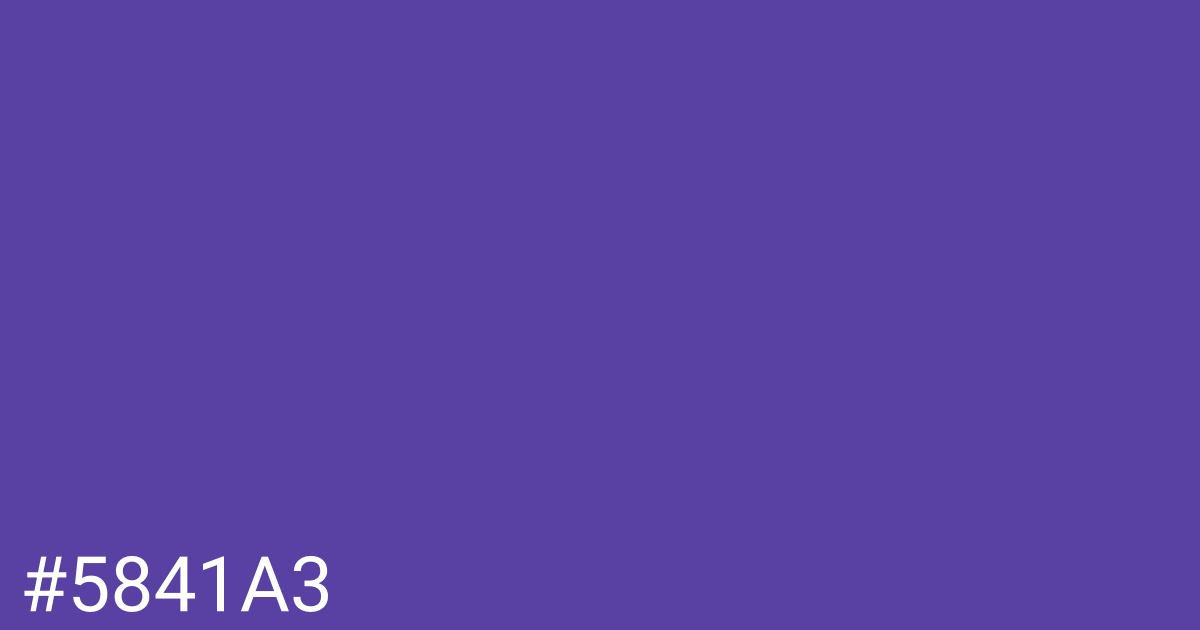 Hex color #5841a3 graphic