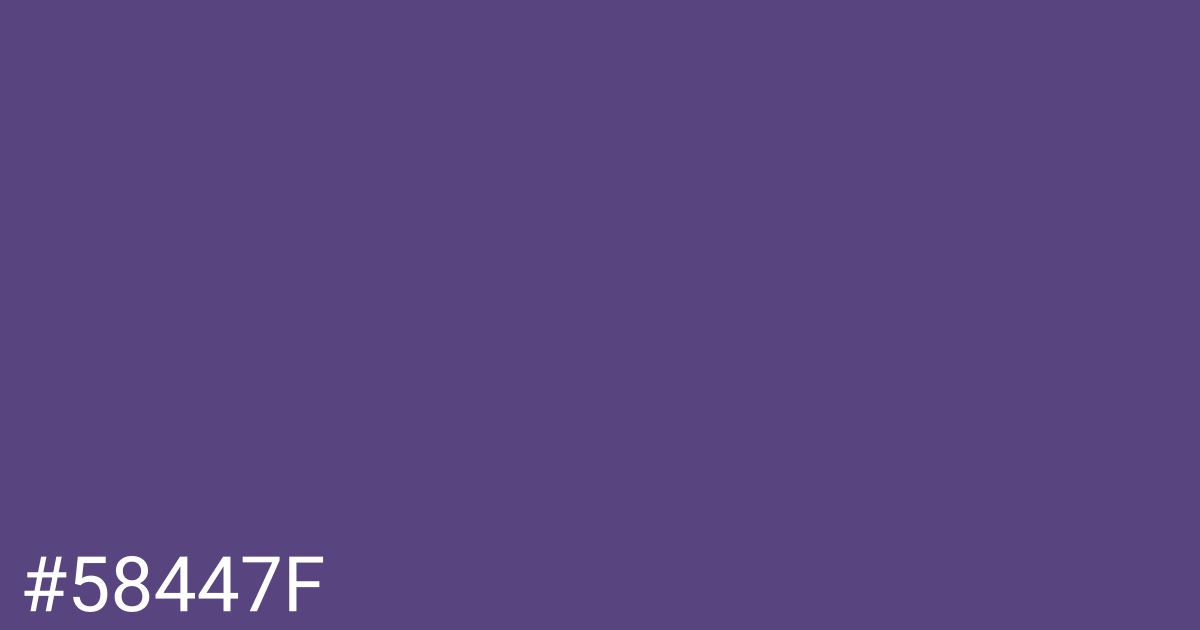 Hex color #58447f graphic