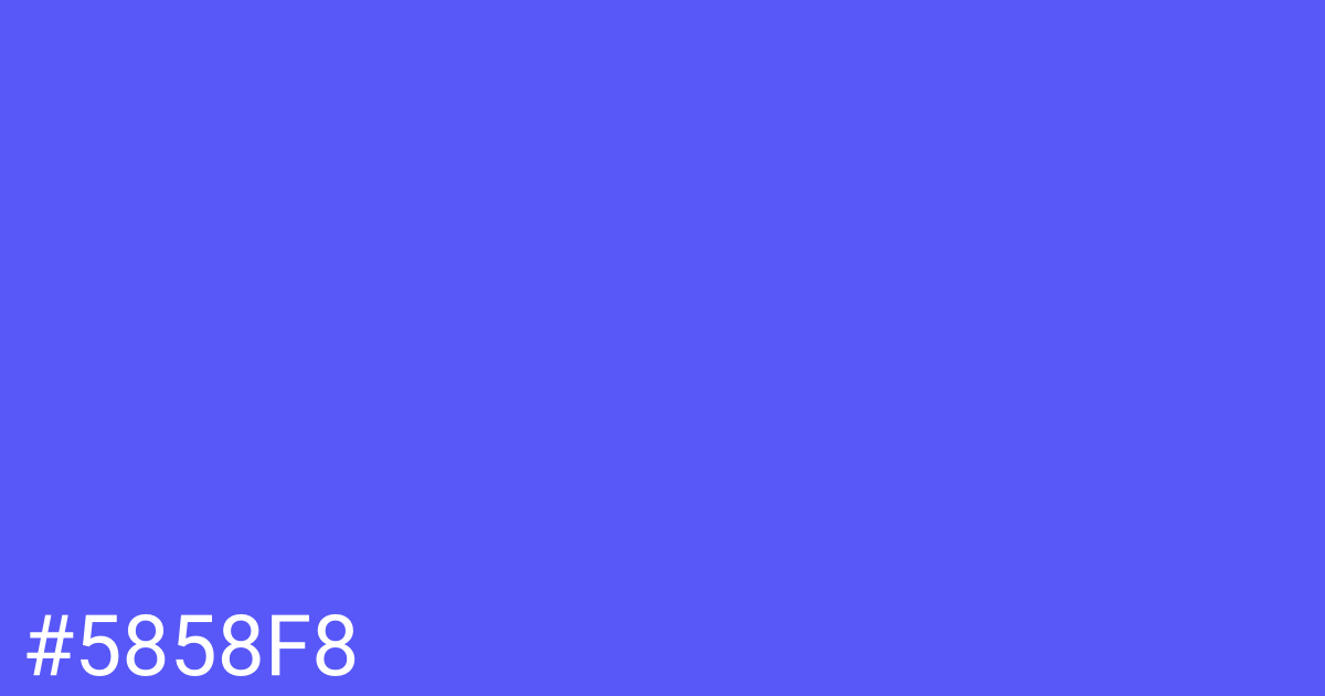 Hex color #5858f8 graphic