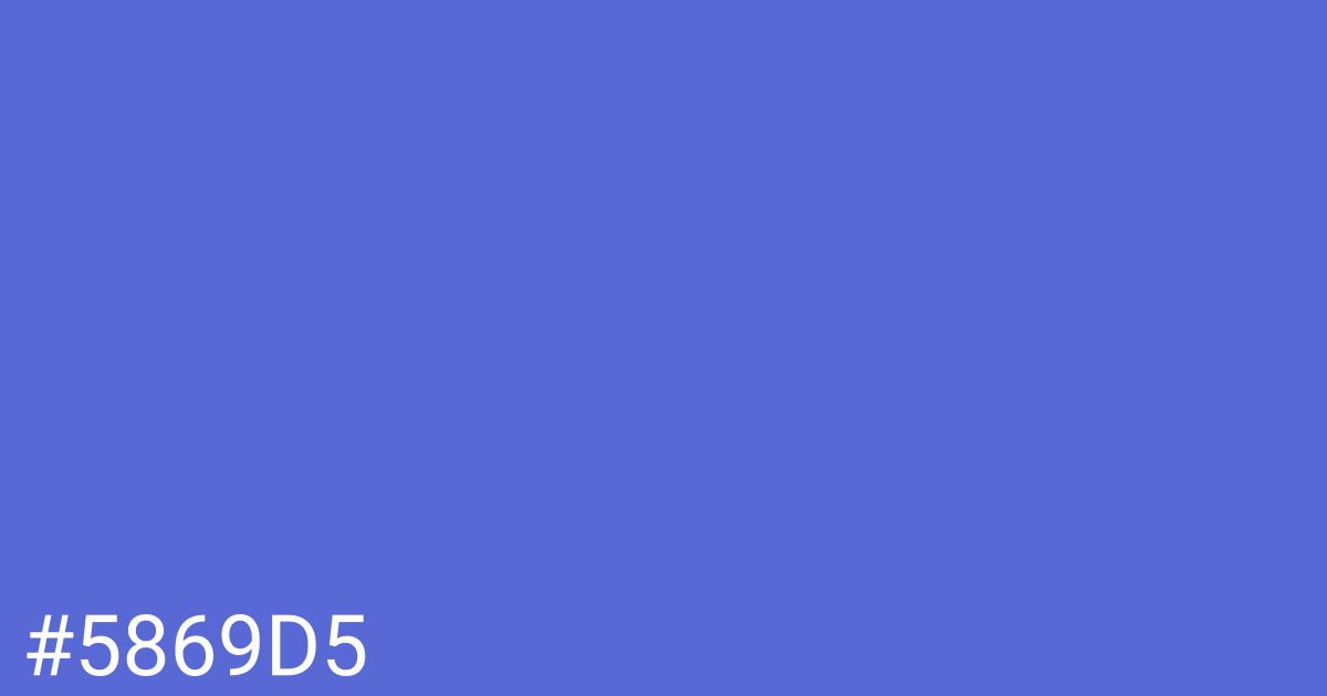 Hex color #5869d5 graphic