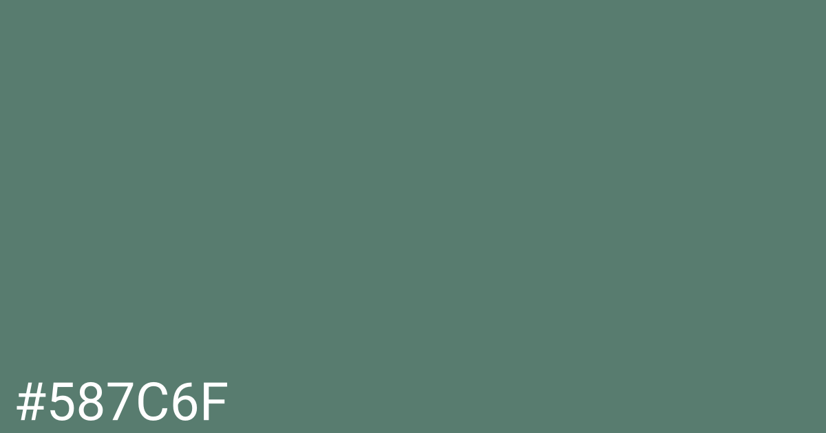 Hex color #587c6f graphic