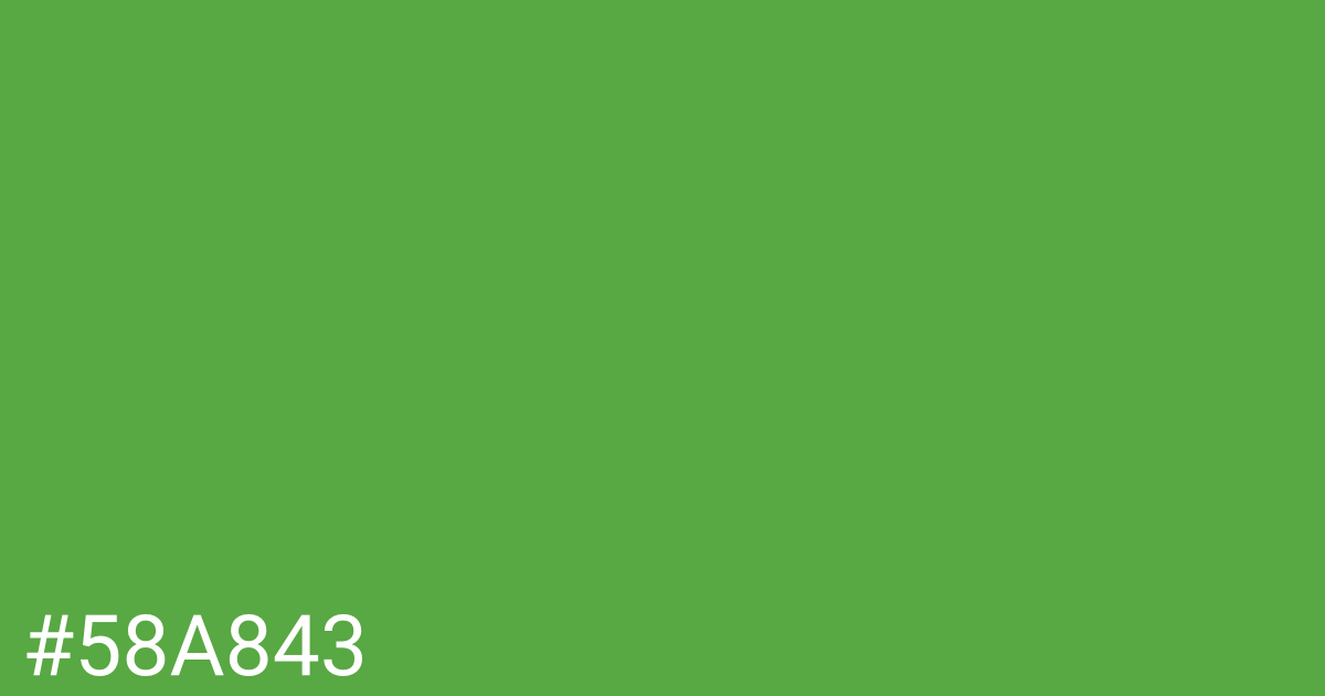 Hex color #58a843 graphic