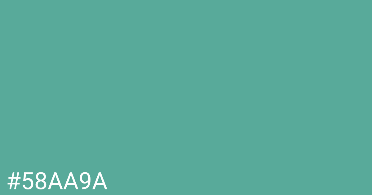 Hex color #58aa9a graphic