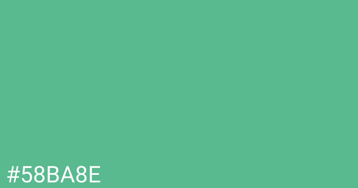 Hex color #58ba8e graphic