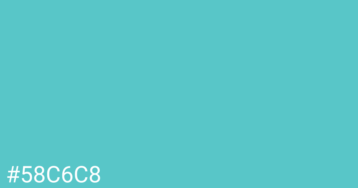 Hex color #58c6c8 graphic