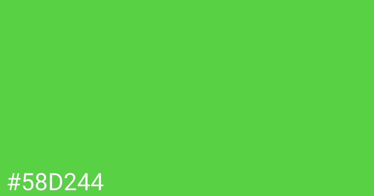 Hex color #58d244 graphic