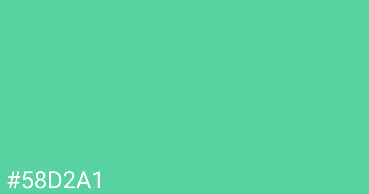 Hex color #58d2a1 graphic