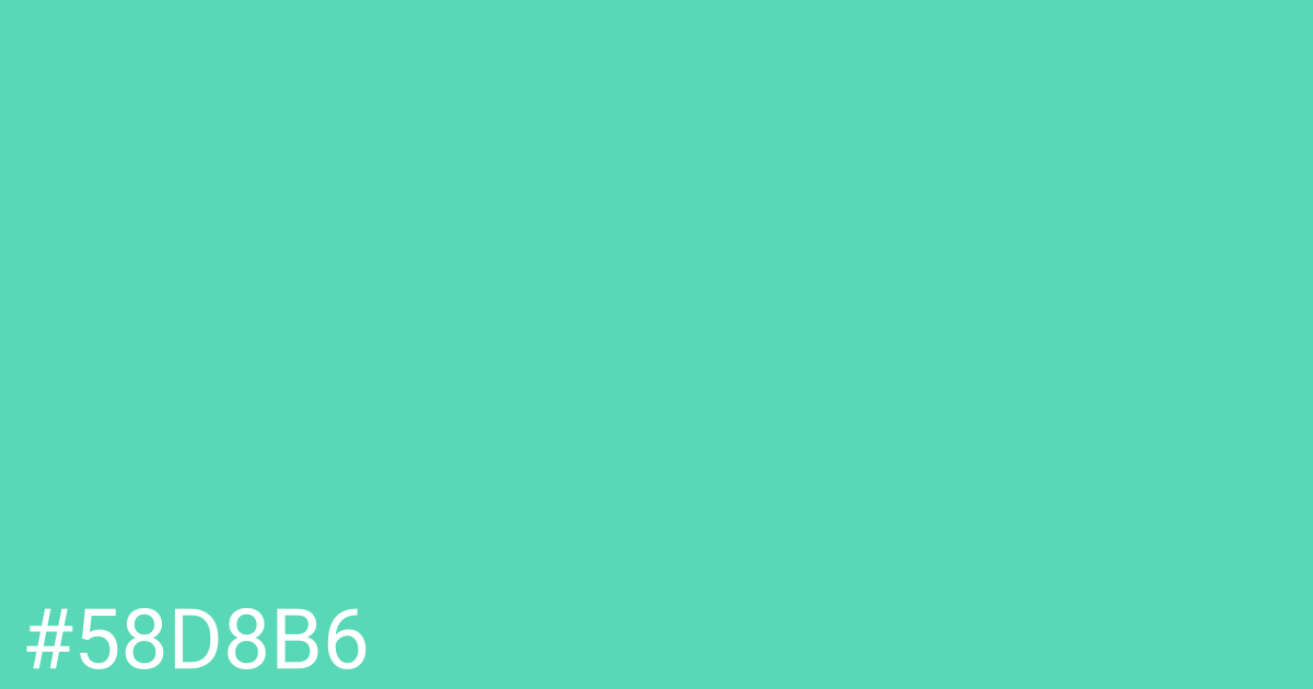 Hex color #58d8b6 graphic