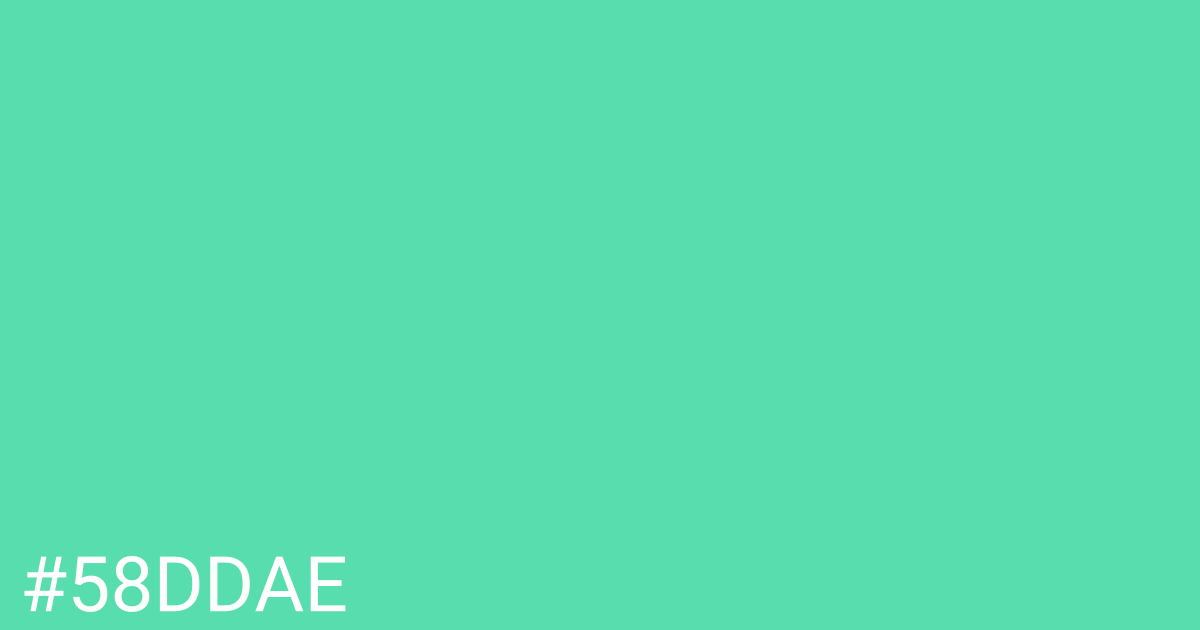 Hex color #58ddae graphic