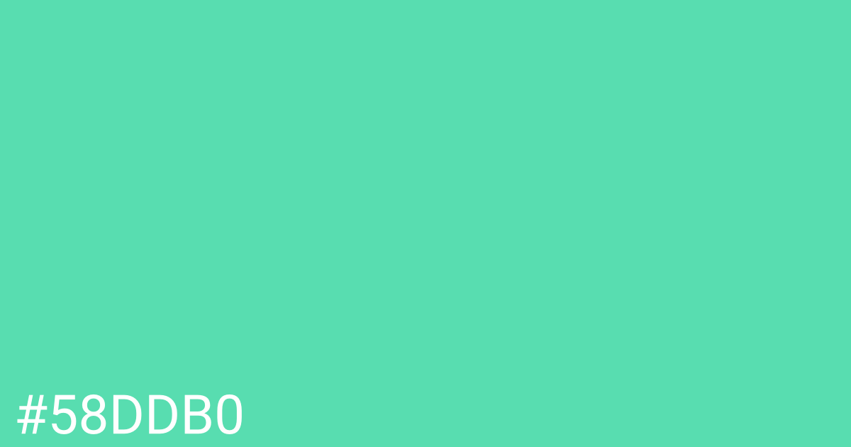 Hex color #58ddb0 graphic