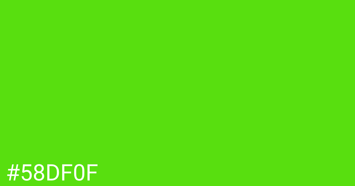 Hex color #58df0f graphic