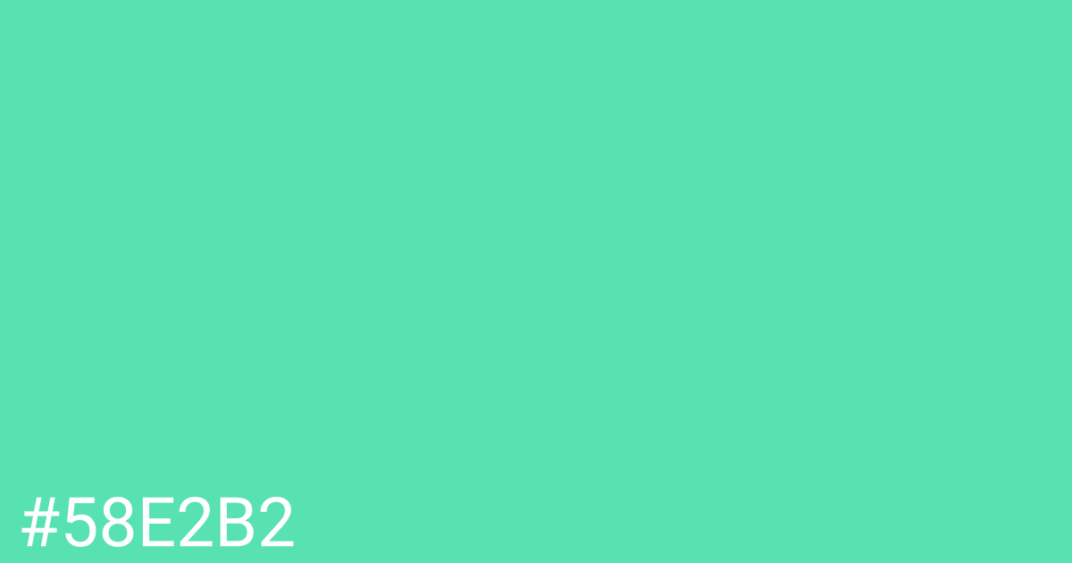 Hex color #58e2b2 graphic