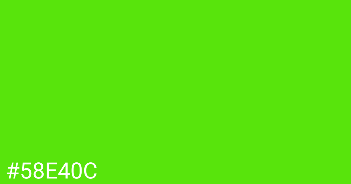 Hex color #58e40c graphic