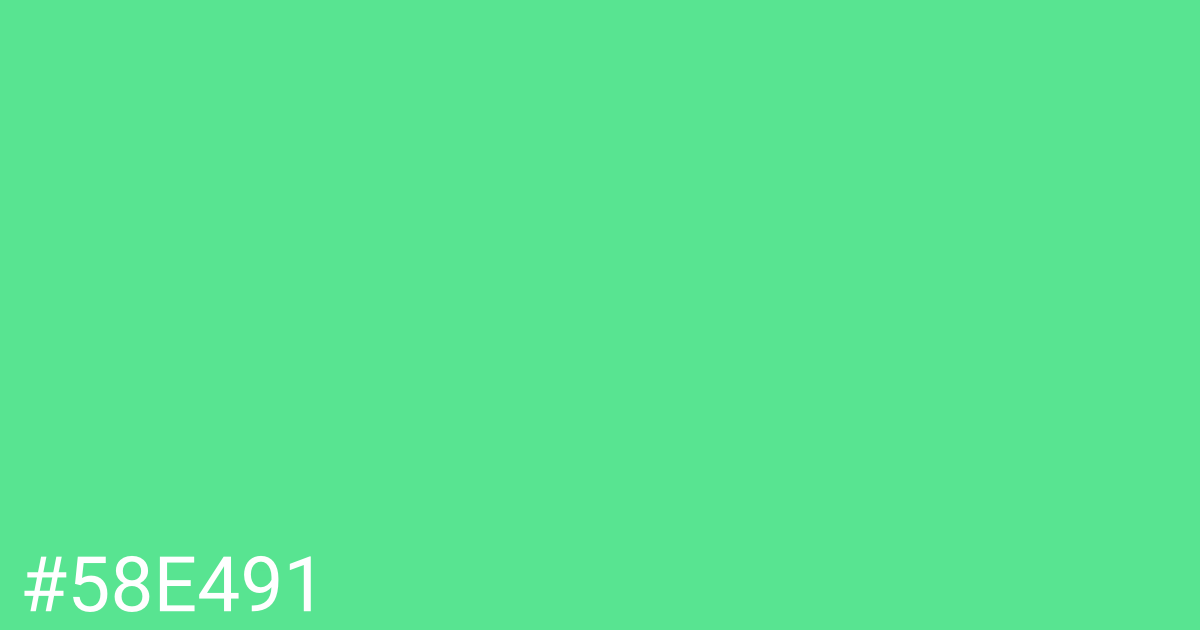 Hex color #58e491 graphic