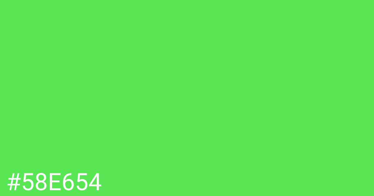 Hex color #58e654 graphic