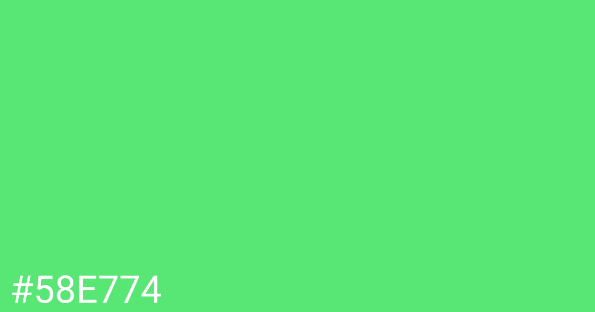 Hex color #58e774 graphic