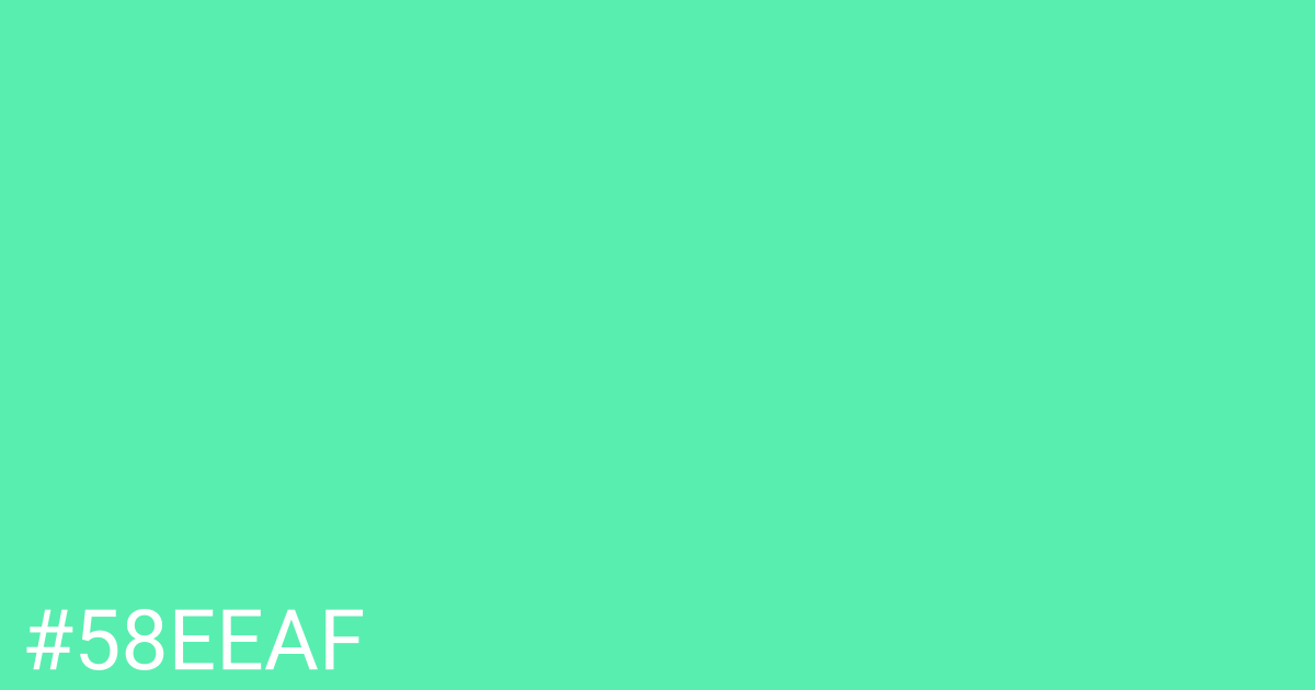 Hex color #58eeaf graphic