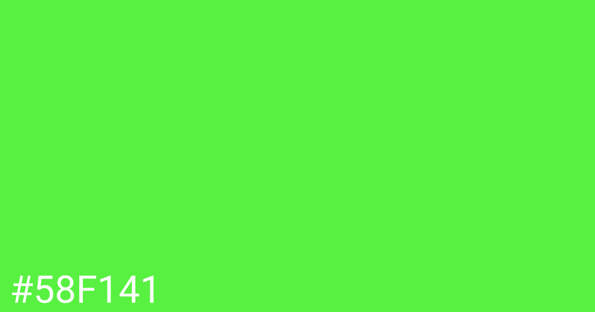 Hex color #58f141 graphic