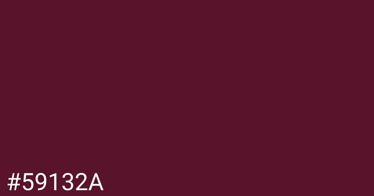 Hex color #59132a graphic