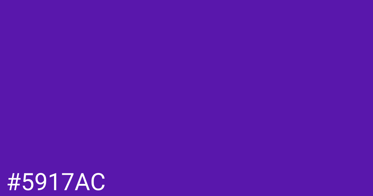Hex color #5917ac graphic