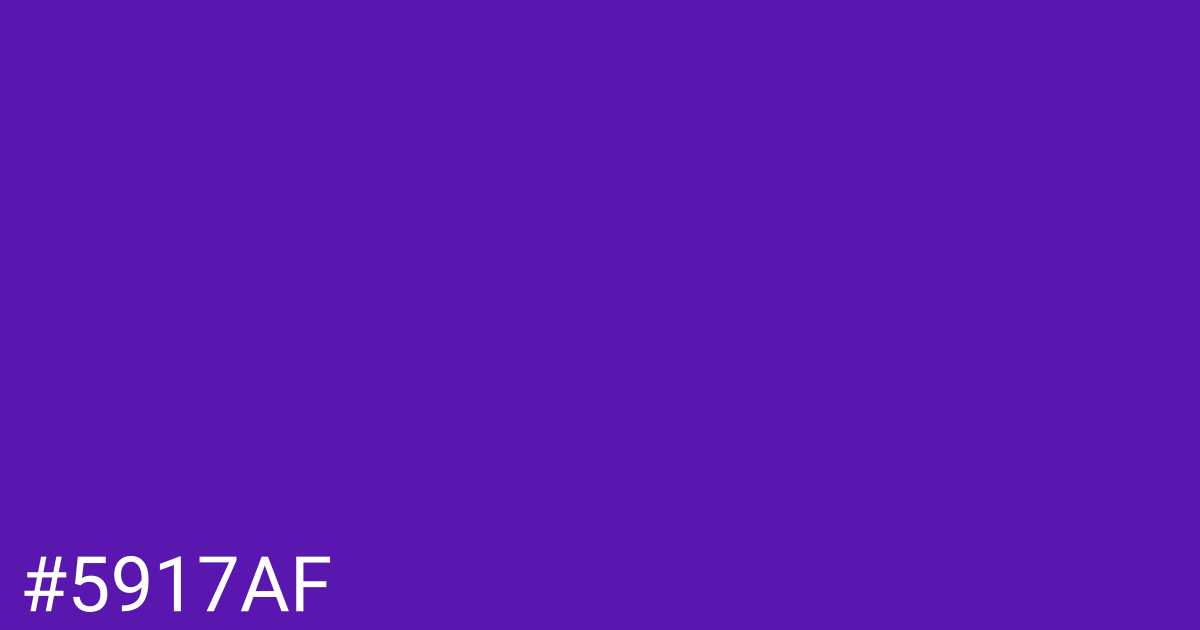 Hex color #5917af graphic