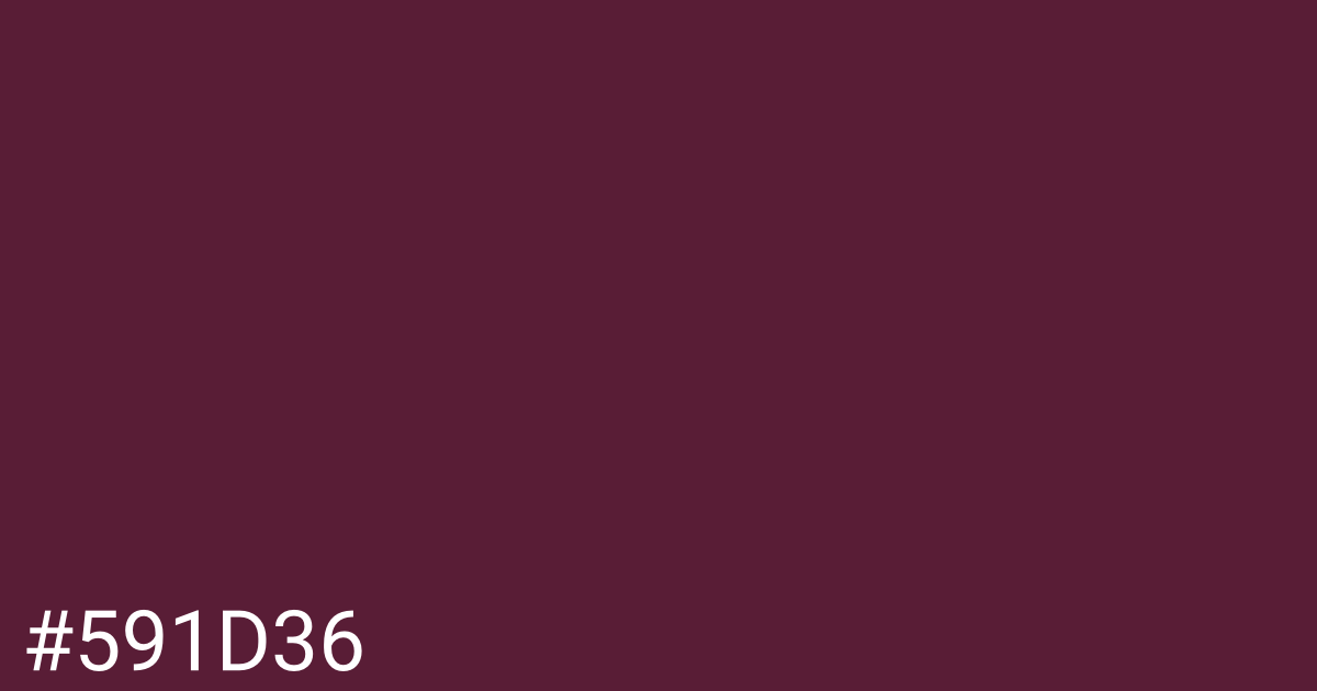 Hex color #591d36 graphic