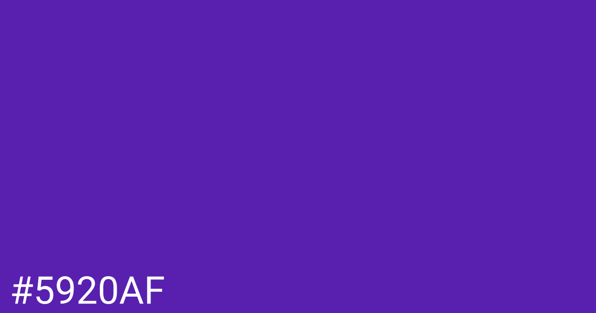 Hex color #5920af graphic