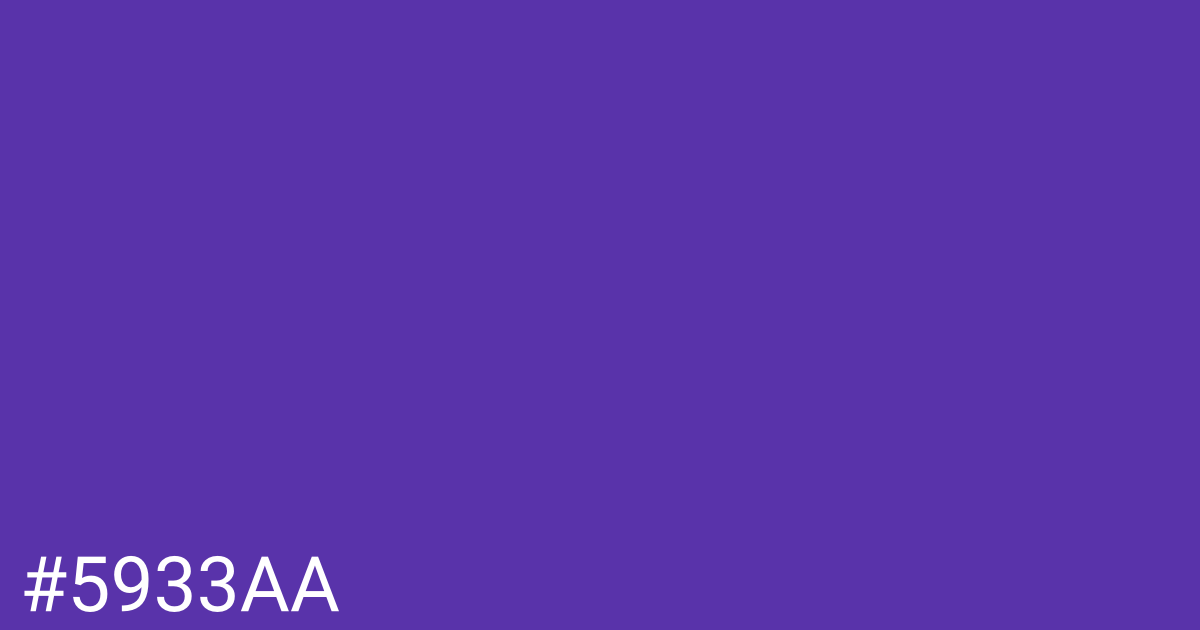 Hex color #5933aa graphic