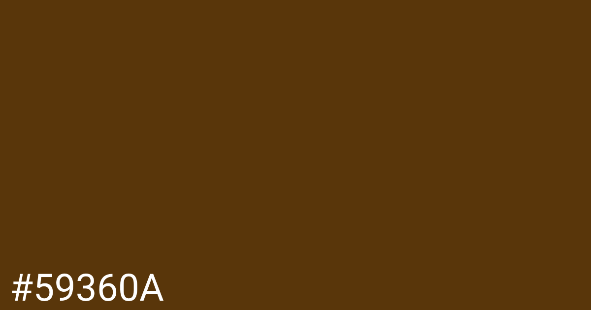 Hex color #59360a graphic