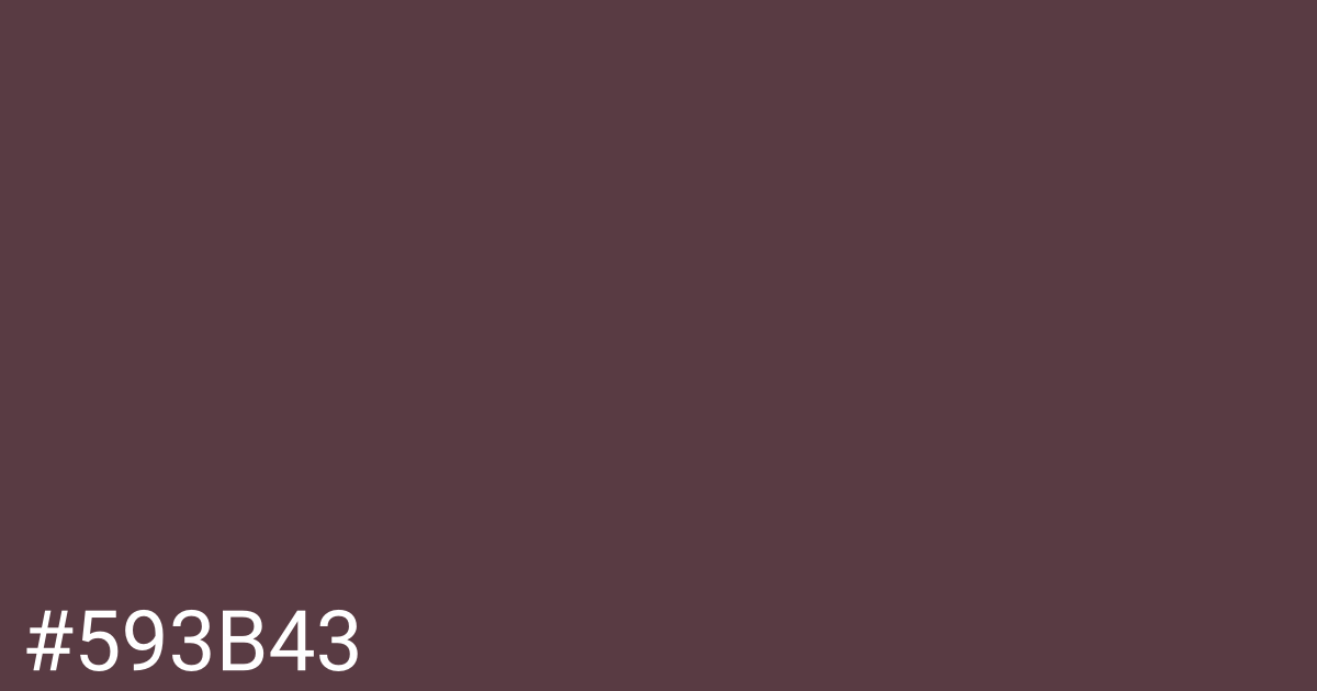 Hex color #593b43 graphic