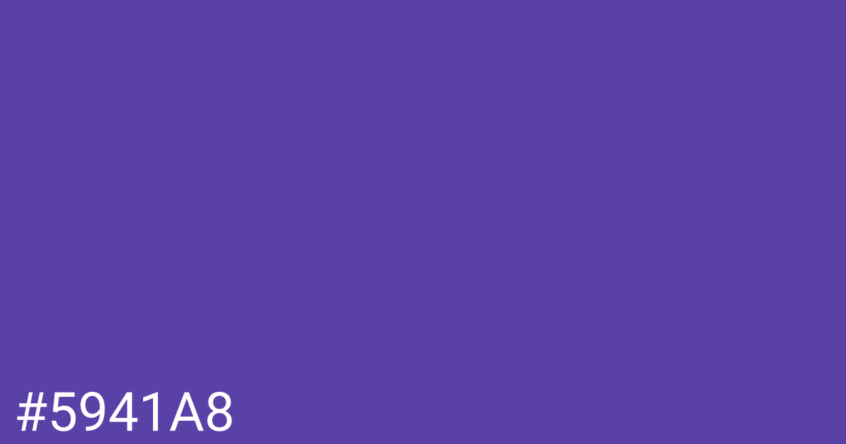 Hex color #5941a8 graphic