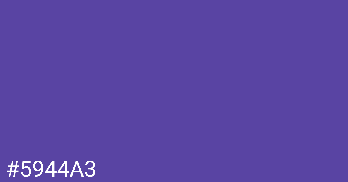 Hex color #5944a3 graphic