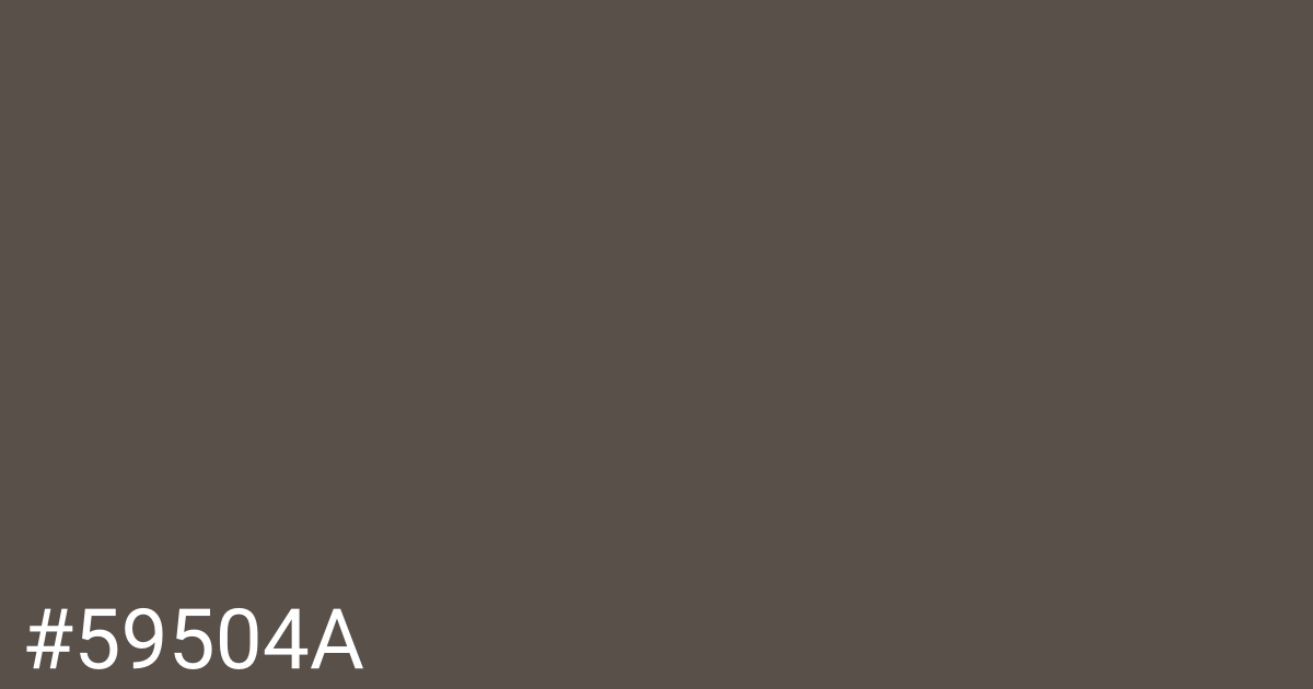 Hex color #59504a graphic