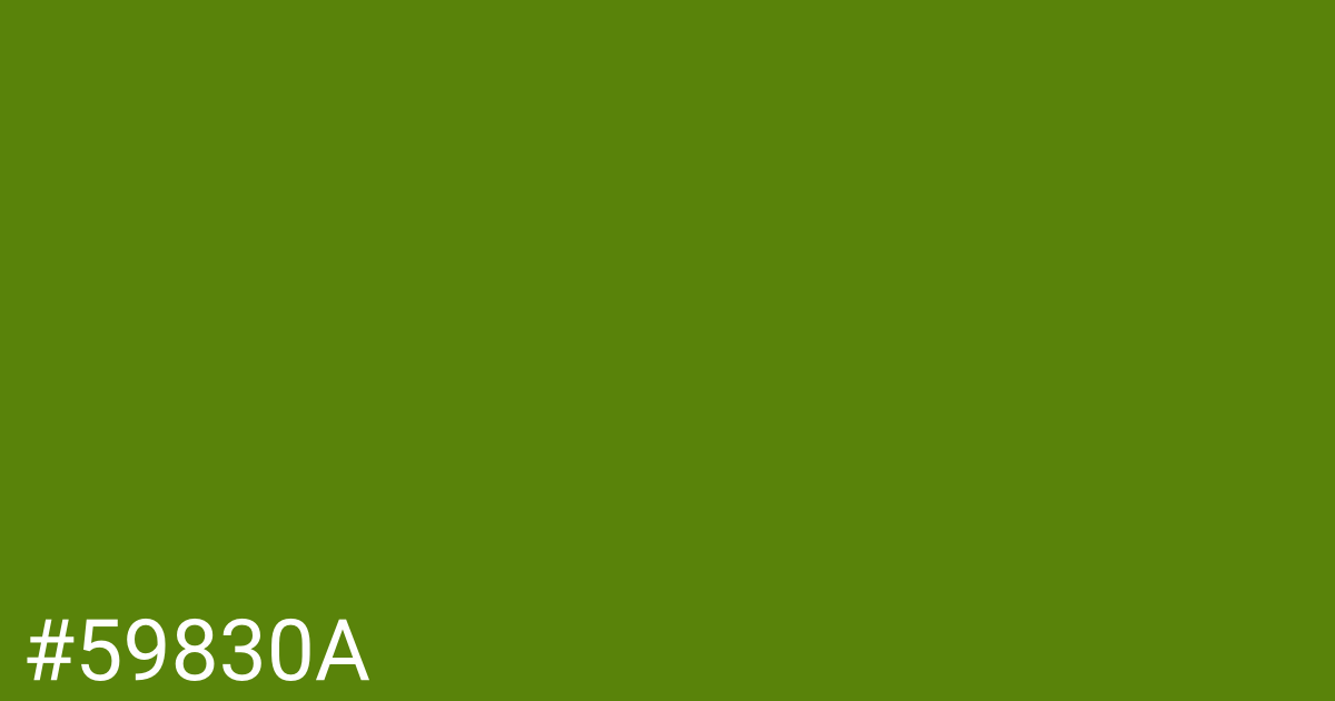 Hex color #59830a graphic