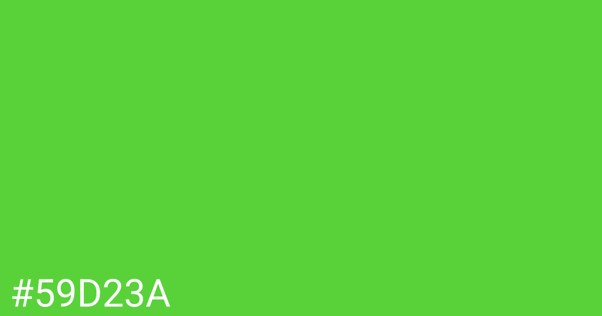 Hex color #59d23a graphic
