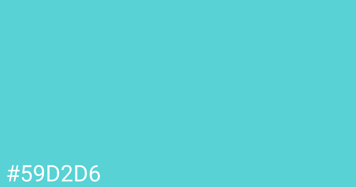 Hex color #59d2d6 graphic